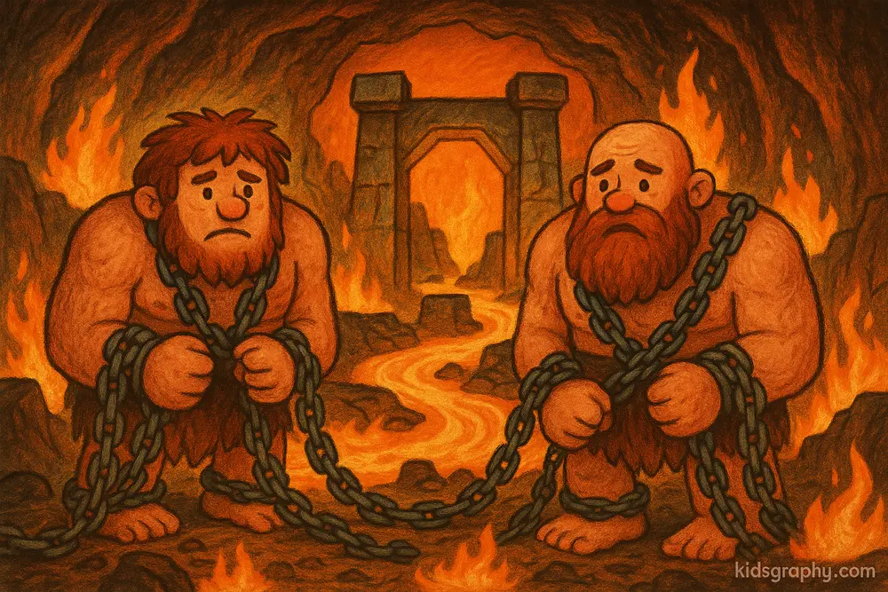 Titans imprisoned in Tartarus after the Titanomachy.